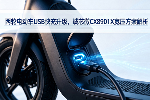 从10W到65W:两轮电动车USB快充升级,诚芯微CX8901X宽压方案解析